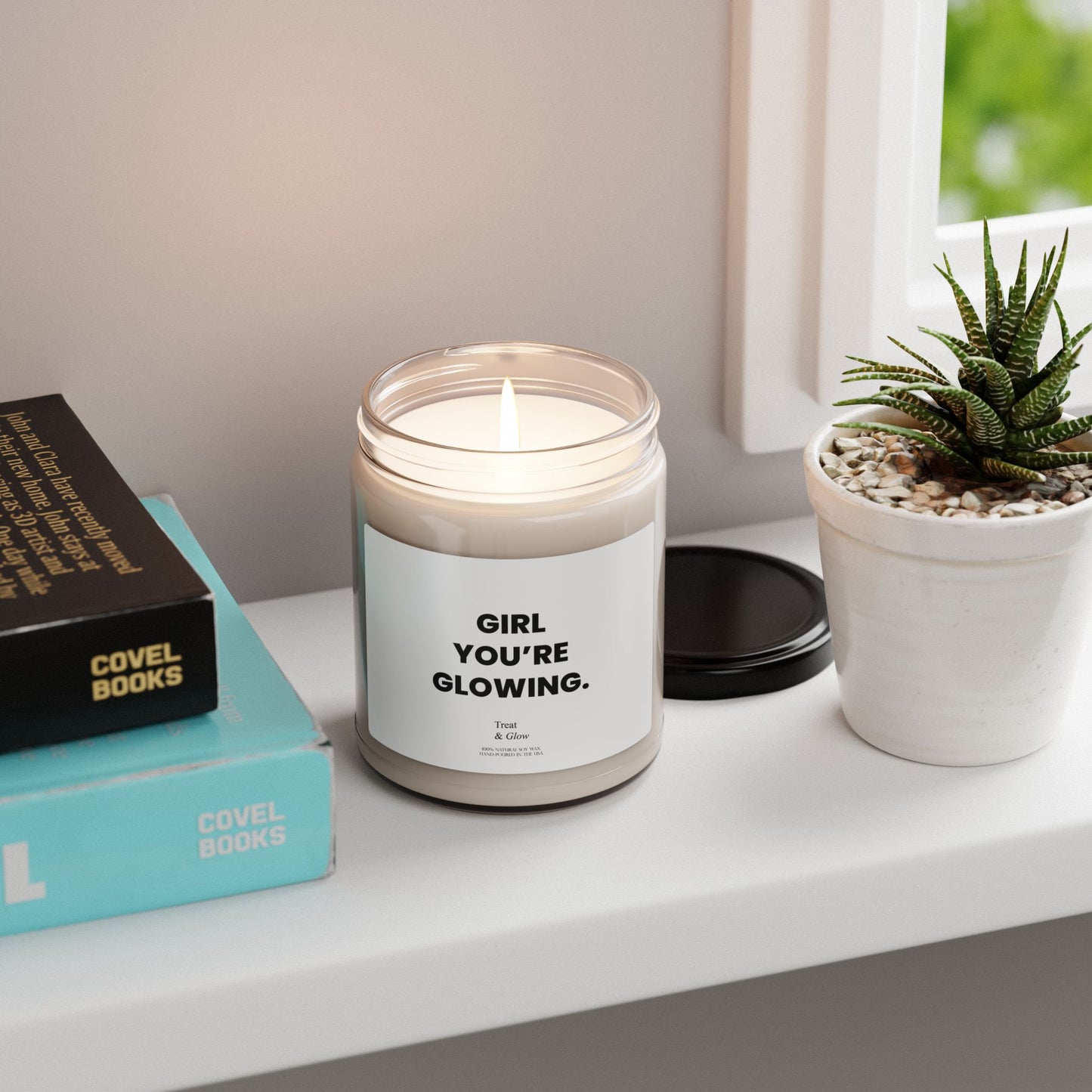Treat & Glow – Crisp Apple Cider Candle (9oz)